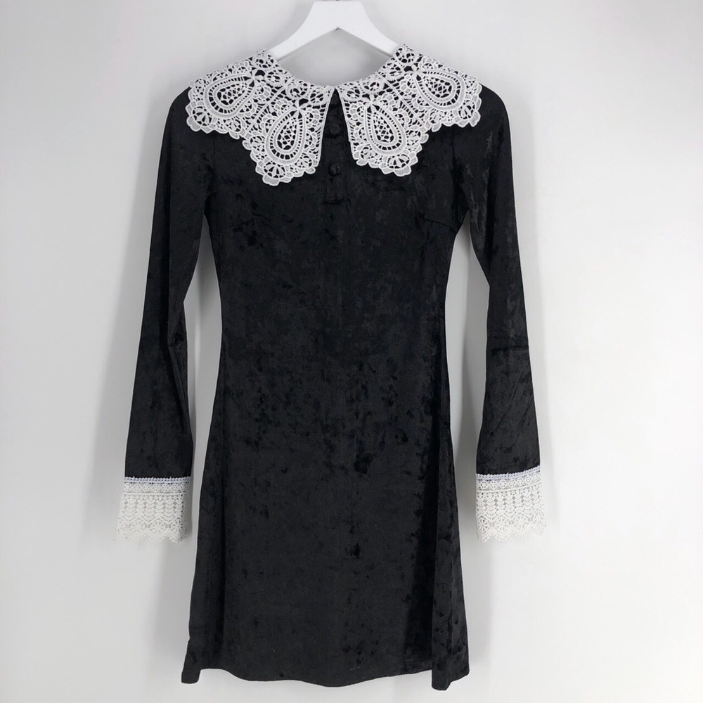 wednesday addams style dolls kill “witch” dress